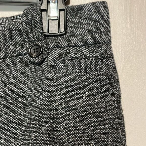 LOFT- “Marisa” Wool Silk Blend Low Rise Wide Leg Flare Cuffed Dress Pants Size 4 - Picture 5 of 9